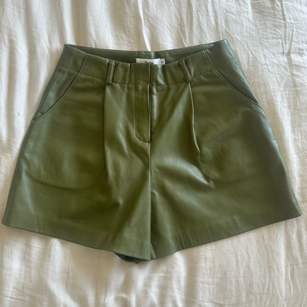 Frankie Shop High Waist Olive Shorts